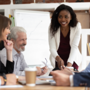 Diverse businesspeople at a meeting